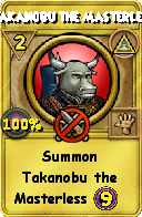 Wizard101 Myth spell card: Takanobu the Masterless, Spell ID 15910