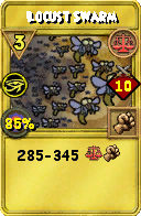 Wizard101 Balance spell card: Locust Swarm, Spell ID 15926