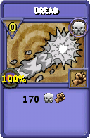 Wizard101 Death spell card: Dread, Spell ID 15959