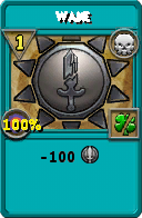 Wizard101 Death spell card: Wane, Spell ID 15968