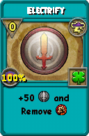 Wizard101 Storm spell card: Electrify, Spell ID 15969