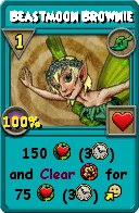 Wizard101 Life spell card: Beastmoon Brownie, Spell ID 15973