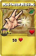 Wizard101 Life spell card: Beastmoon Blessing, Spell ID 15154