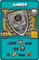 Wizard101 Death spell card: Ambush, Spell ID 15124
