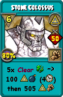 Wizard101 Myth spell card: Stone Colossus, Spell ID 15922