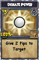 Wizard101 Shadow spell card: Donate Power, Spell ID 15030
