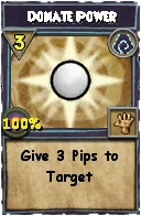 Wizard101 Shadow spell card: Donate Power, Spell ID 15031