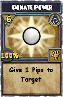 Wizard101 Shadow spell card: Donate Power, Spell ID 15028