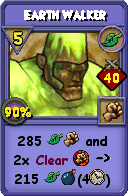 Wizard101 Life spell card: Earth Walker, Spell ID 15567