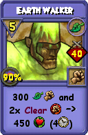Wizard101 Life spell card: Earth Walker, Spell ID 15566