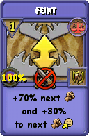 Wizard101 Balance spell card: Feint, Spell ID 15431