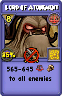 Wizard101 Balance spell card: Lord of Atonement, Spell ID 15894