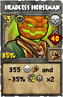 Wizard101 Death spell card: Headless Horseman, Spell ID 15838