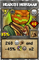 Wizard101 Death spell card: Headless Horseman, Spell ID 15839