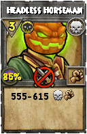 Wizard101 Death spell card: Headless Horseman, Spell ID 15836