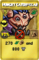 Wizard101 Life spell card: Hungry Caterpillar, Spell ID 15007