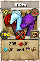Wizard101 Balance spell card: Hydra, Spell ID 15010
