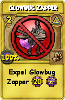Wizard101 Myth spell card: Glowbug Zapper, Spell ID 15002