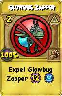 Wizard101 Myth spell card: Glowbug Zapper, Spell ID 15003