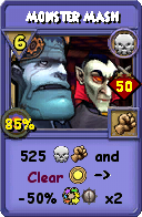 Wizard101 Death spell card: Monster Mash, Spell ID 15343