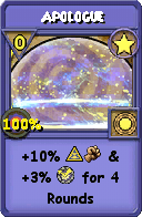 Wizard101 Star spell card: Apologue, Spell ID 15743