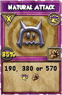 Wizard101 Storm spell card: Natural Attack, Spell ID 15655