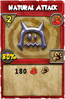 Wizard101 Fire spell card: Natural Attack, Spell ID 15306