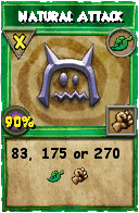 Wizard101 Life spell card: Natural Attack, Spell ID 15327