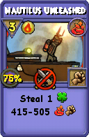 Wizard101 Fire spell card: Nautilus Unleashed, Spell ID 15534