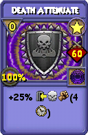 Wizard101 Star spell card: Death Attenuate, Spell ID 15005
