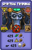 Wizard101 Balance spell card: Spiritual Tribunal, Spell ID 15521