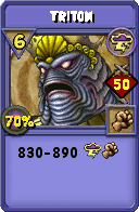 Wizard101 Storm spell card: Triton, Spell ID 15636