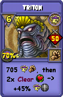 Wizard101 Storm spell card: Triton, Spell ID 15695