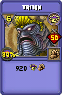 Wizard101 Storm spell card: Triton, Spell ID 15544