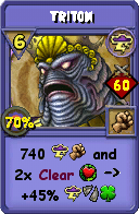 Wizard101 Storm spell card: Triton, Spell ID 15543