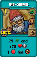 Wizard101 Life spell card: Bio-Gnomes, Spell ID 16000