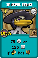 Wizard101 Death spell card: Skillful Strike, Spell ID 16003