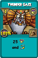 Wizard101 Storm spell card: Thunder Gaze, Spell ID 16012