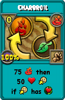 Wizard101 Fire spell card: Charbroil, Spell ID 16016