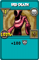Wizard101 Death spell card: Red Death, Spell ID 16020