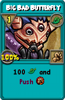 Wizard101 Life spell card: Big Bad Butterfly, Spell ID 16022