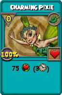 Wizard101 Life spell card: Charming Pixie, Spell ID 16026