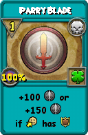 Wizard101 Death spell card: Parry Blade, Spell ID 16030