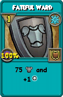 Wizard101 Ice spell card: Fateful Ward, Spell ID 16034