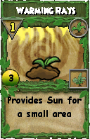 Wizard101 Gardening spell card: Warming Rays, Spell ID 16042
