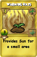 Wizard101 Gardening spell card: Warming Rays, Spell ID 16043