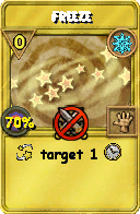 Wizard101 Ice spell card: Freeze, Spell ID 16059