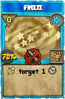 Wizard101 Ice spell card: Freeze, Spell ID 16060