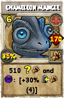 Wizard101 Balance spell card: Chameleon Mangle, Spell ID 16061