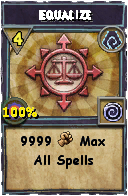 Wizard101 Shadow spell card: Equalize, Spell ID 16102